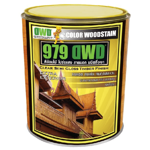 DWD สีย้อมไม้  ชนิดกึ่งเงา 512EX  979DWD 0.946ลิตร สีเคลียร์