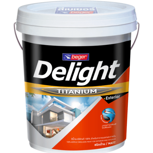 Beger สีน้ำอะครีลิก ดีไลท์ ภายนอก E-8000 5กล. WHITE