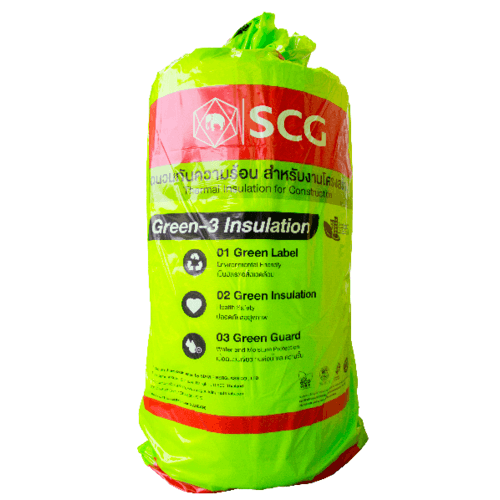 SCG ฉนวนกันความร้อน สำหรับงานหลังคา รุ่น CRB-G ปิดผิวด้วยฟอยล์ 2 ด้าน 5x100x1500 ซม.