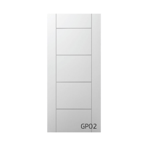 เฌอร่า ประตู รุ่น GP02 ไม่เจาะรูลูกบิด ผิวเรียบ 3.5x70x200ซม. สีรองพื้นขาว