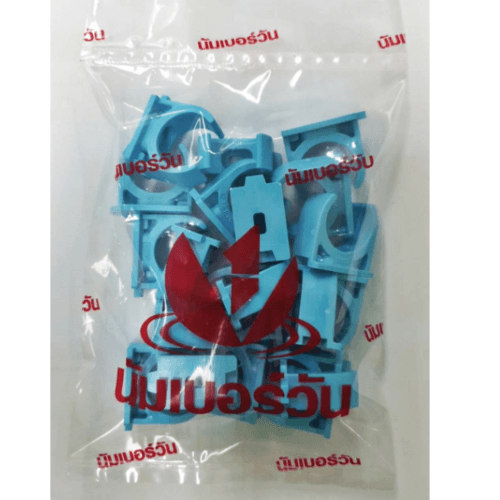 NUMBER ONE คลิปก้ามปู 1/2"(18) ชั้น 8.5 (แพ็ค 20) สีฟ้า