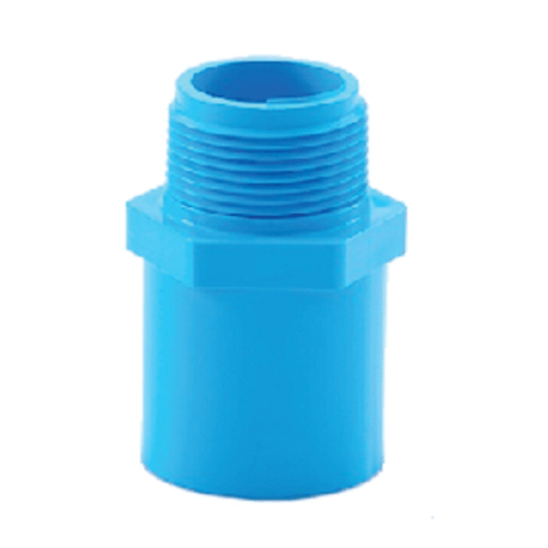 NUMBER ONE ข้อต่อตรงเกลียวนอก หนา 1/2"(18) ชั้น 13.5 สีฟ้า