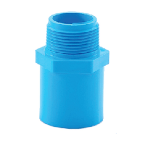 NUMBER ONE ข้อต่อตรงเกลียวนอก หนา 3/4"(20) ชั้น 13.5 สีฟ้า