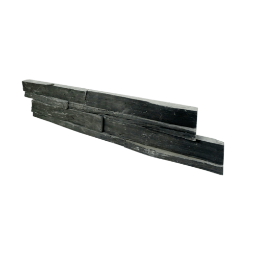 หินธรรมชาติ 15x60 ซม.หินกาบจิ๊กซอดำเปลือกไม้ รุ่น NSD-GSE-003-1560