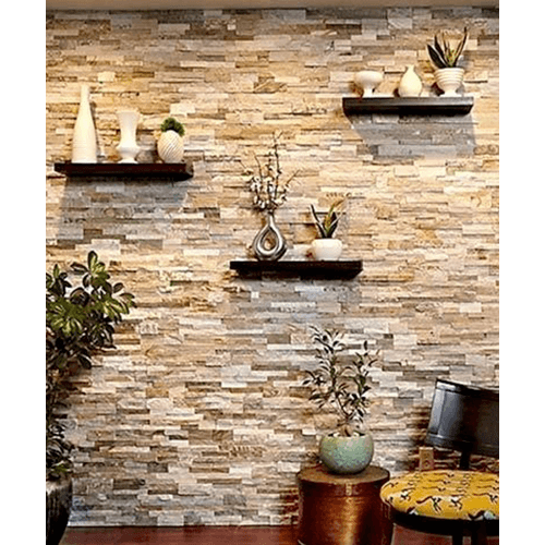 หินธรรมชาติ 15x60 ซม.หินกาบจิ๊กซอส้มเปลือกไม้ รุ่น NSD-GSE-006-1560