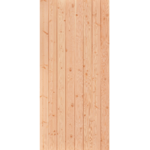 D2D ประตูไม้ดักลาสเฟอร์ บานทีบเซาะร่อง(โรงนา) Eco Pine-99 90x205ซม.