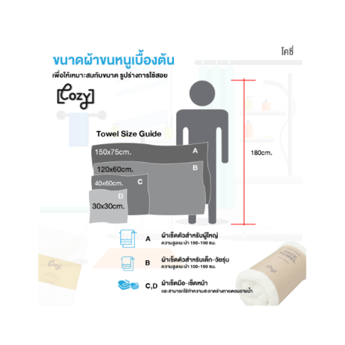 ผ้าไมโครไฟเบอร์ รุ่น MFT-4070W ขนาด 40x70 ซม. สีขาว