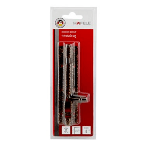 HAFELE กลอนทั่วไปเหล็ก 4" สีทองเหลืองรมดำลายคราม 489.71.308
