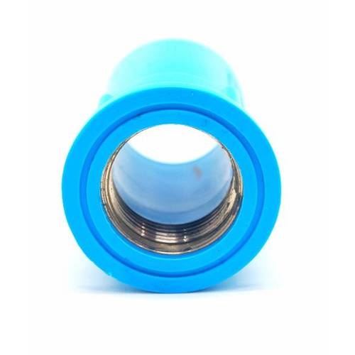 VAVO ข้อต่อตรง เกลียวใน ทองเหลือง หนา 1/2"(18) สีฟ้า