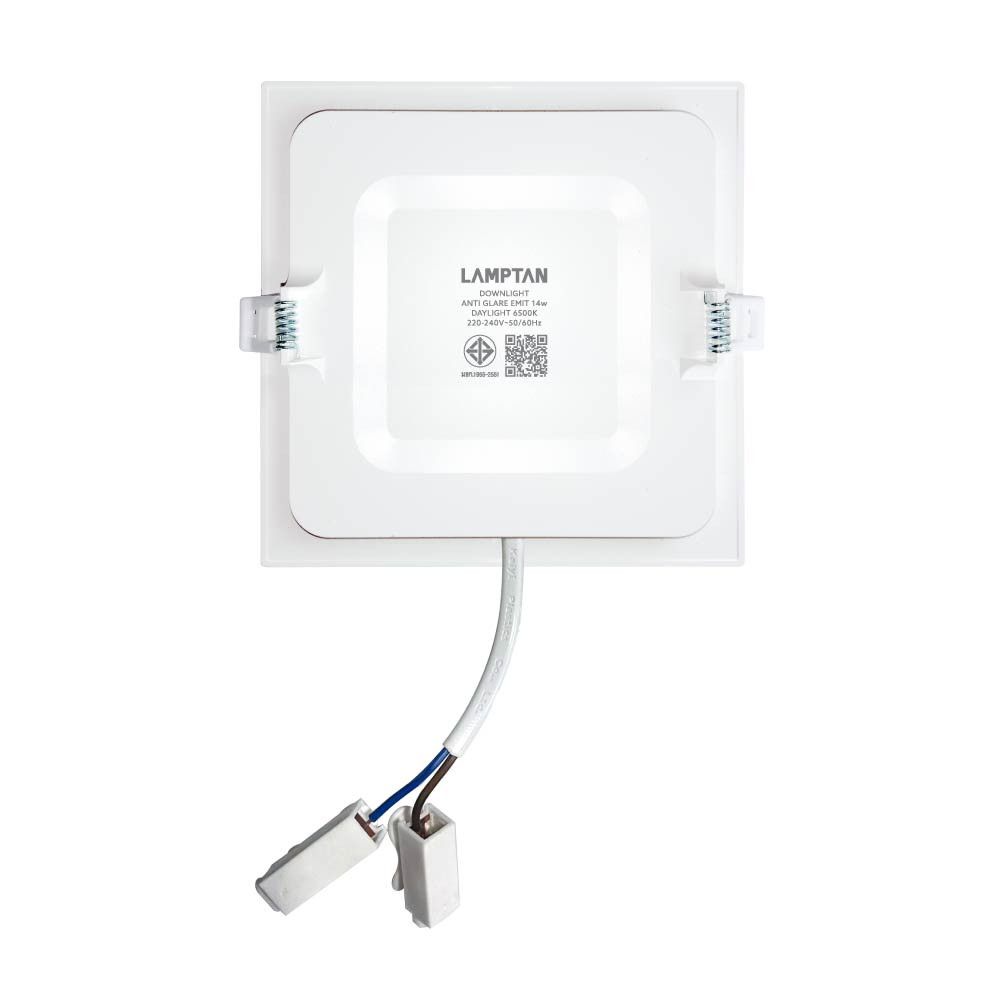 LAMPTAN โคมดาวน์ไลท์ LED แบบฝังหน้าเหลี่ยม 4นิ้ว 14W รุ่นอีมิท แสงเดย์ไลท์