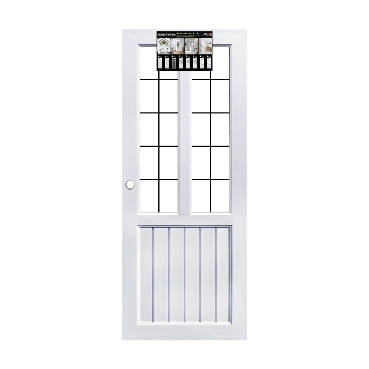 ECO-DOOR  ประตูภายใน UPVC โปรไฟล์  รุ่น S2  ขนาด 80x200 ซม. สีขาว (เจาะลูกบิด)