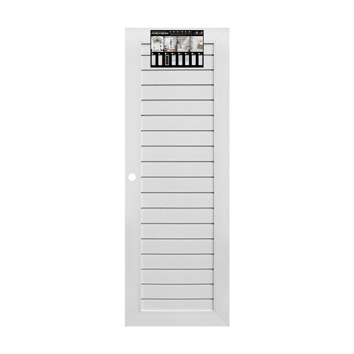 ECO-DOOR  ประตู UPVC โปรไฟล์  รุ่น TLW ภายนอกและภายใน ขนาด 80x200 ซม. สีขาว (เจาะลูกบิด)