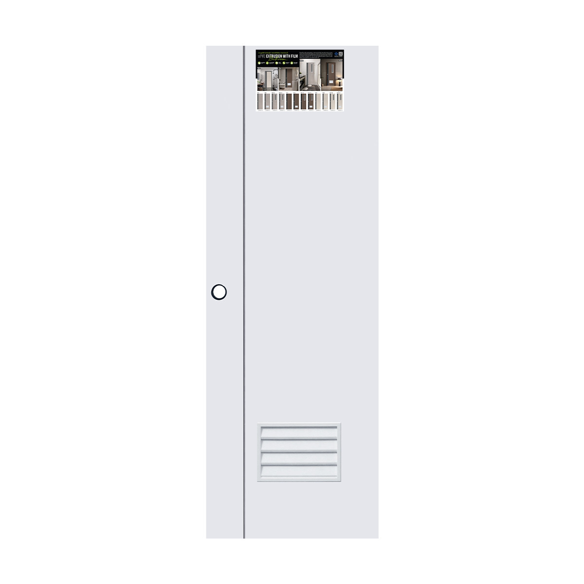 ECO-DOOR  ประตู UPVC เอ็กซ์ทรูชั่น  รุ่น XG2 ขนาด 70x200 ซม. สีขาว (เจาะ)