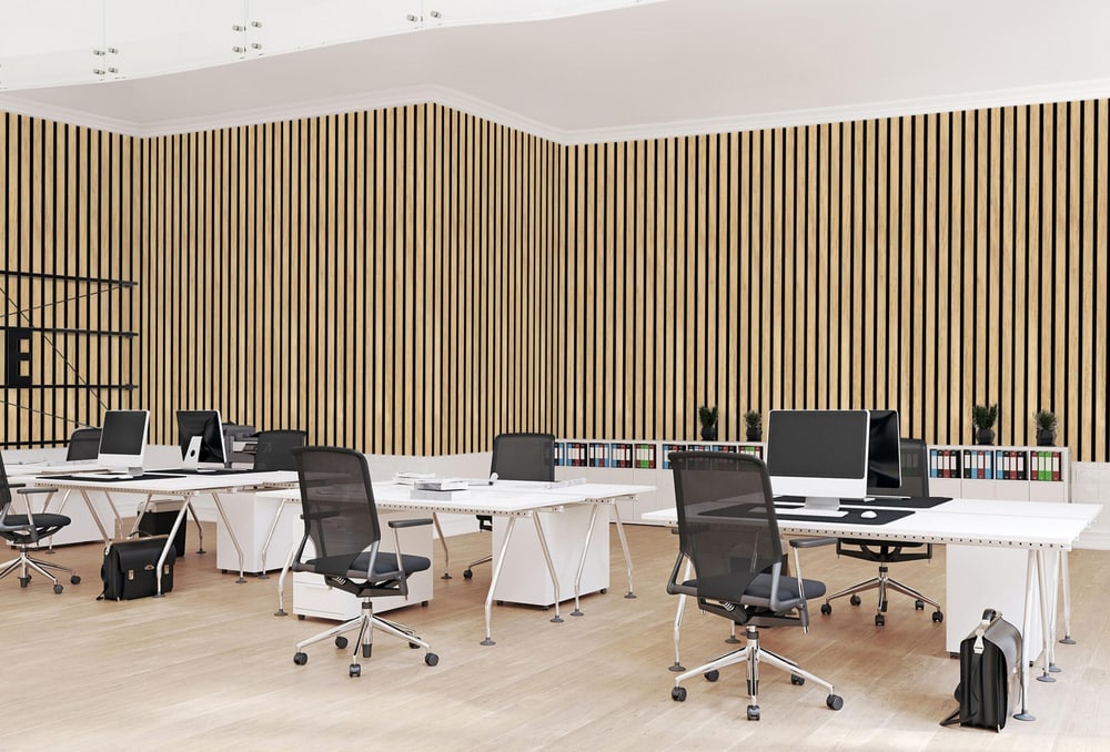 GREAT WOOD แผ่นระแนงอะคูสติก PVC รุ่นJF401-XG-1 ขนาด 300x18x2400mm.สีCozy Cream