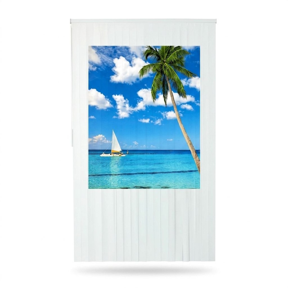 Davinci มู่ลี่ประตูPVC80x200ซม.ลายSEA