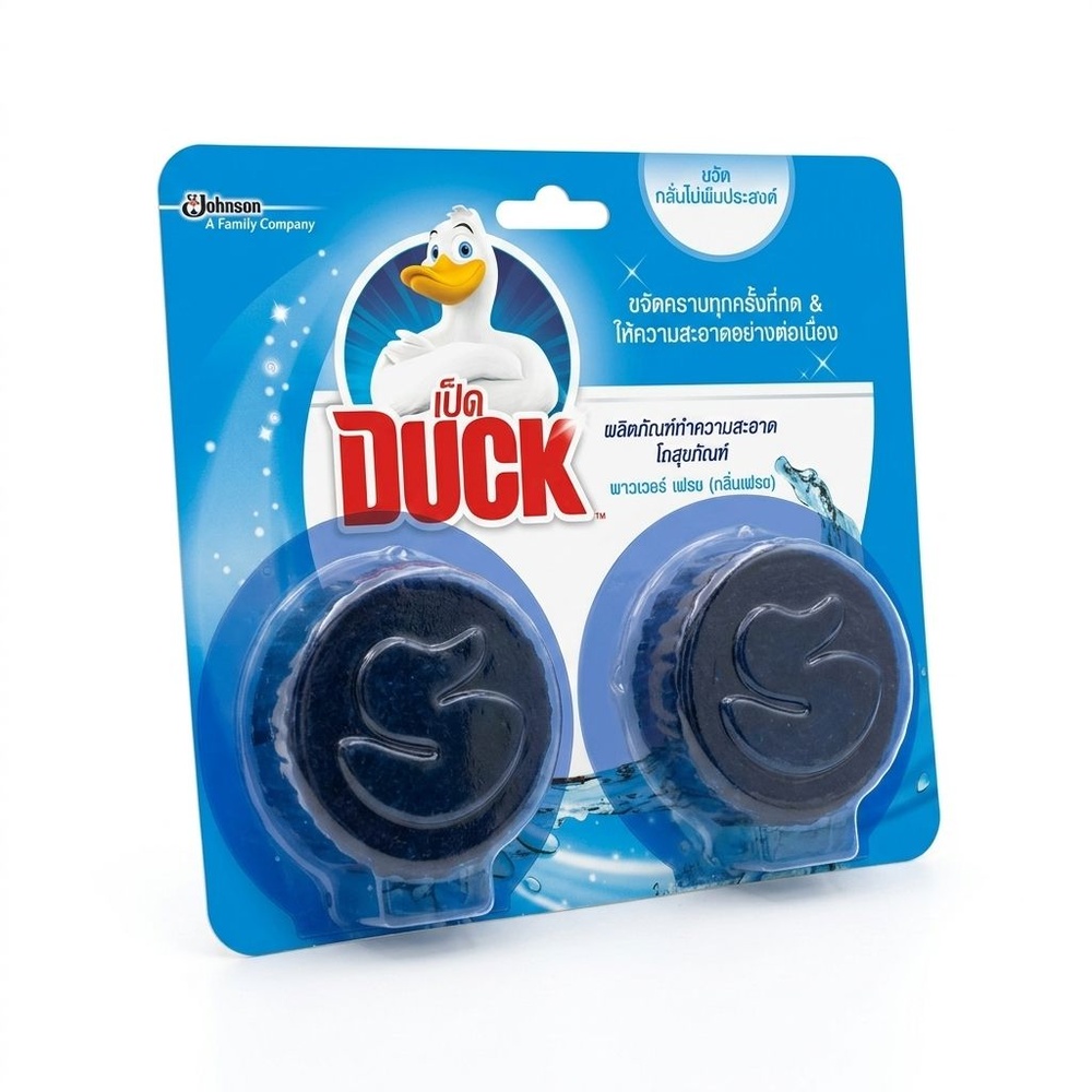 DUCK ก้อนทำความสะอาดโถสุขภัณฑ์ ชนิดก้อน 48 กรัม (แพ็ค 2 ก้อน)