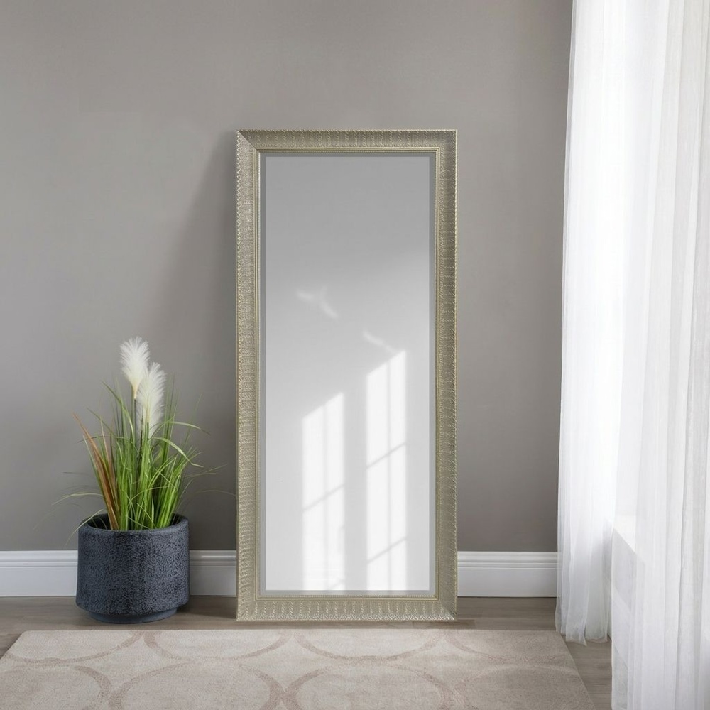 NICE กระจกมีกรอบ (PS) ขนาด 60x150 ซม. รุ่นหลุยส์ P2956WK-60150 สีเงินเมทัล