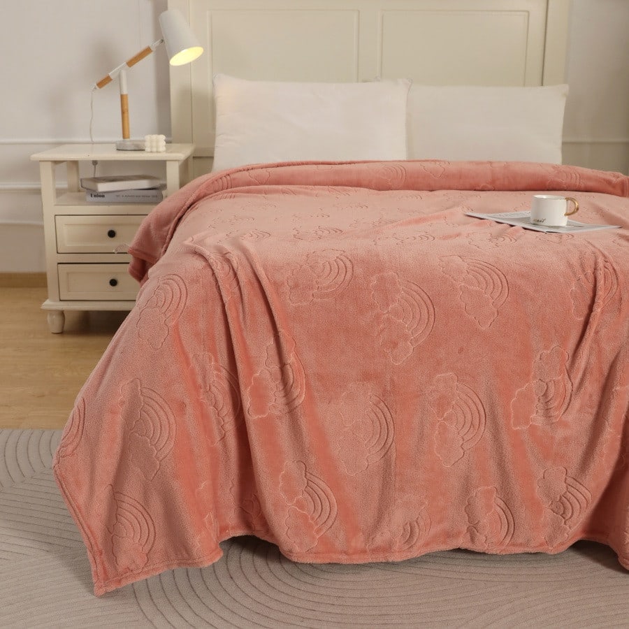 Truffle ผ้าห่ม รุ่น Yuna-04 ขนาด 150x200 ซม. สีส้ม