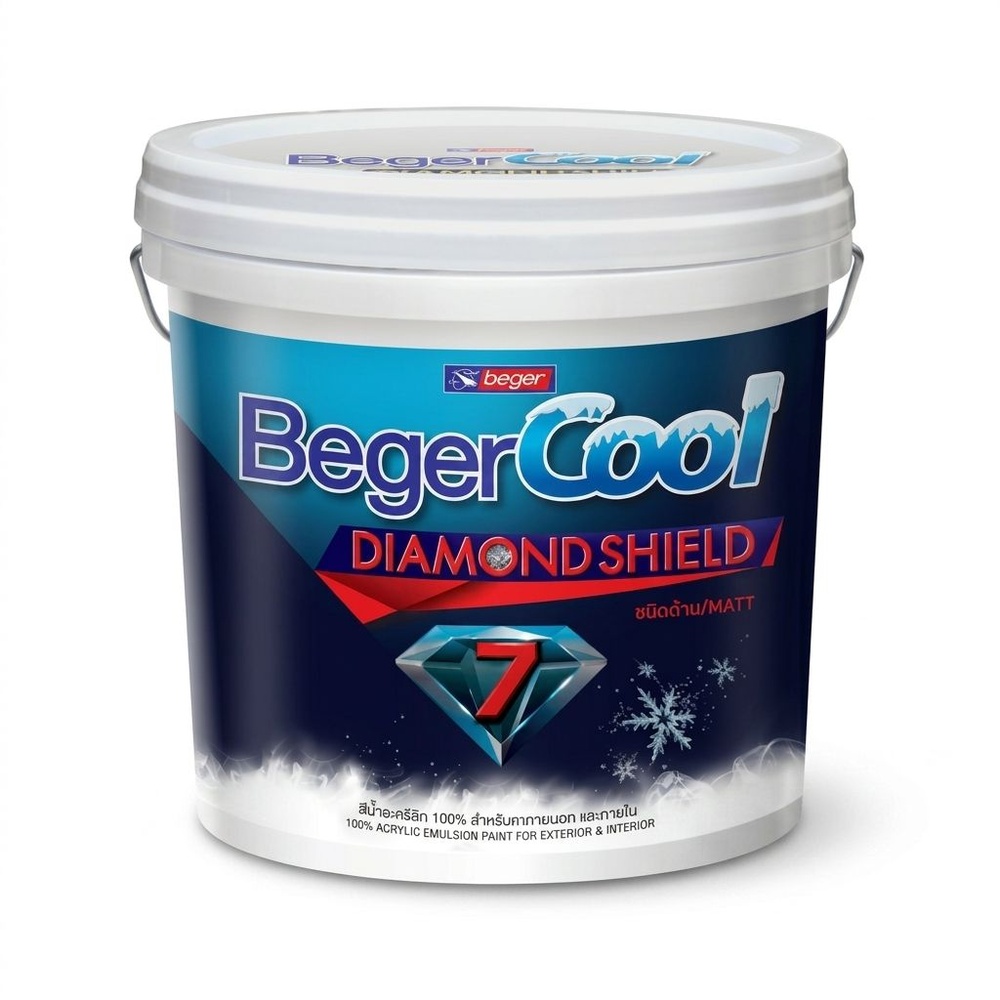 Beger สีน้ำอะครีลิค เบเยอร์คูล ไดมอนด์ชิลด์ 7 ปี ภายนอก 9ลิตร เบส A