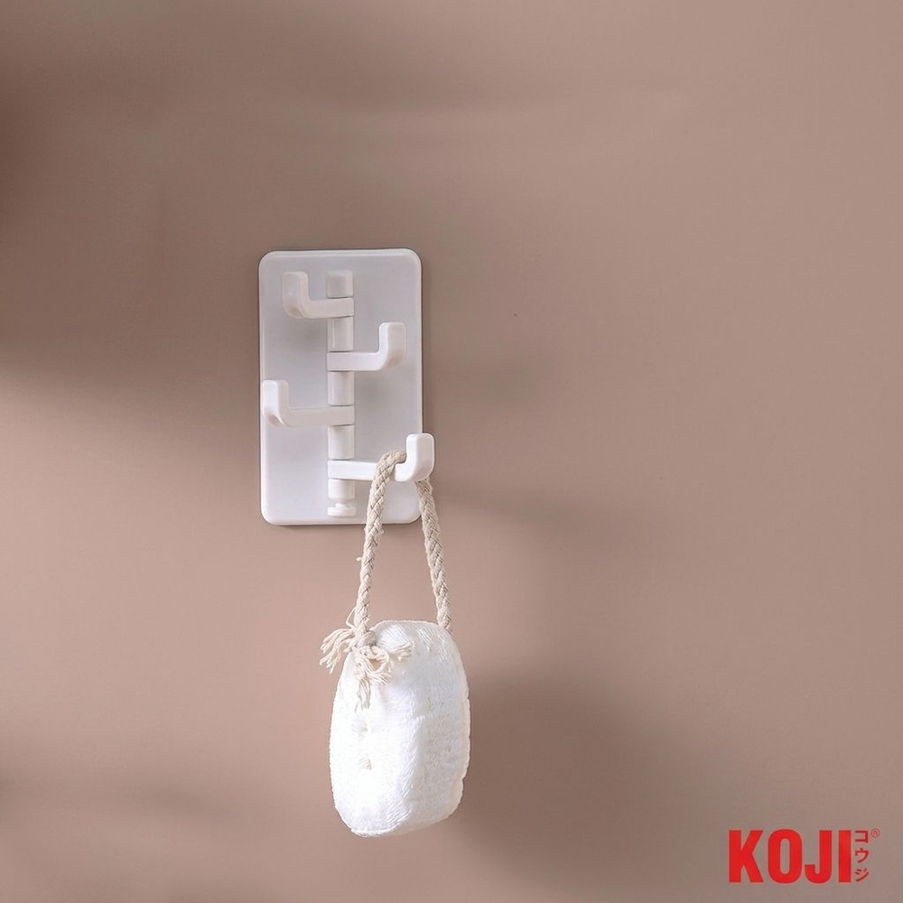 KOJI DIY ตะขอแขวนติดผนัง รุ่น 2ZXS004-WH ขนาด 5.5x9x3 cm. สีขาว