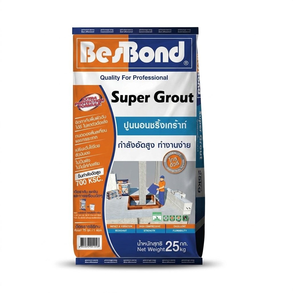 BESBOND ปูนนอนชริงค์เกราท์ 25 กก. สีเทา