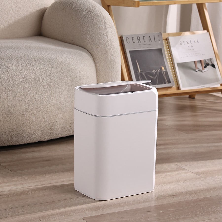 KLEANZY ถังขยะเซ็นเซอร์อัจฉริยะ 15 ลิตร รุ่น Minimal Smart ขนาด 26.6x20.2x36.5 ซม. สีขาว