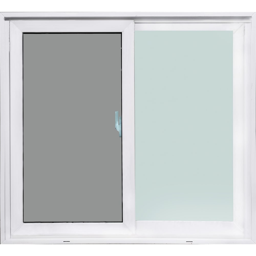 WINDOW ASIA (ECO 60-100) uPVC หน้าต่างบานเลื่อน SS 120X110 ซม. สีขาว พร้อมมุ้ง