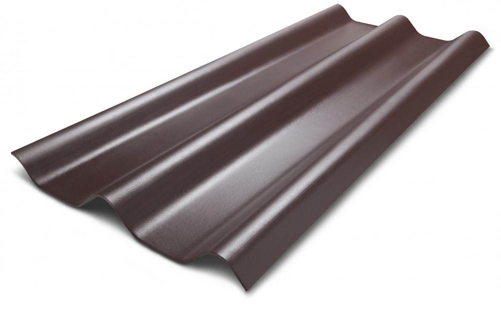 ห้าห่วง กระเบื้องหลังคาลอนคู่ 0.5x50x120 ซม. สีน้ำตาลคลาสสิค