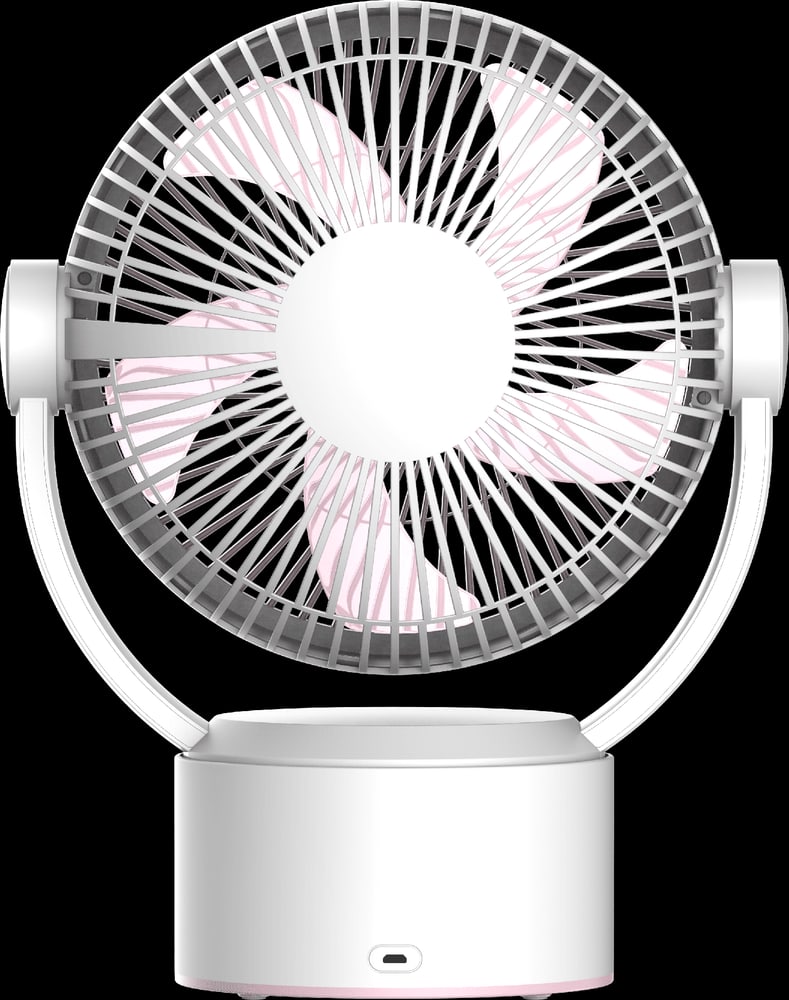 BENKA พัดลมตั้งโต๊ะชาร์จไฟแบบพกพา ขนาด 9 นิ้ว รุ่น KN-L2829 สีชมพู