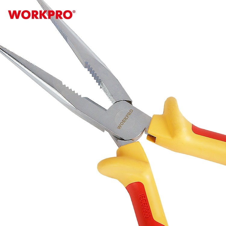 WORKPRO คีมปากแหลมกันไฟหุ้มฉนวน CR-V ขนาด 160 มม. (6 นิ้ว) รุ่น WP342012
