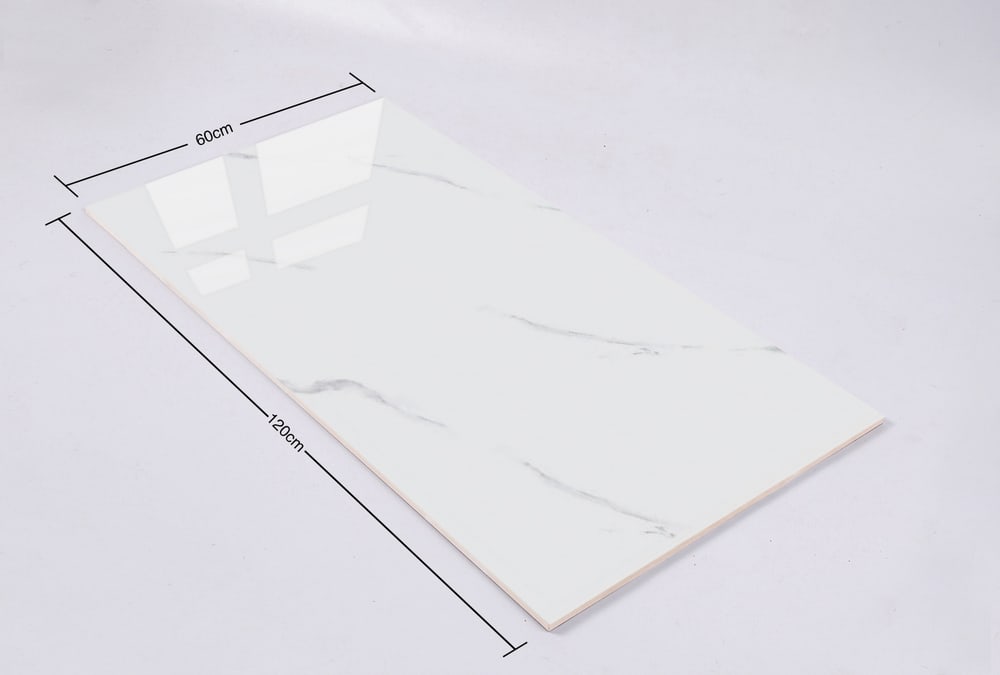 Marbella 60x120 กระเบื้องพอร์ซเลน รุ่น คลาสสิค ไวท์ 12612 (Gloss Random) (3 แผ่น / กล่อง 2.15 ตรม.)