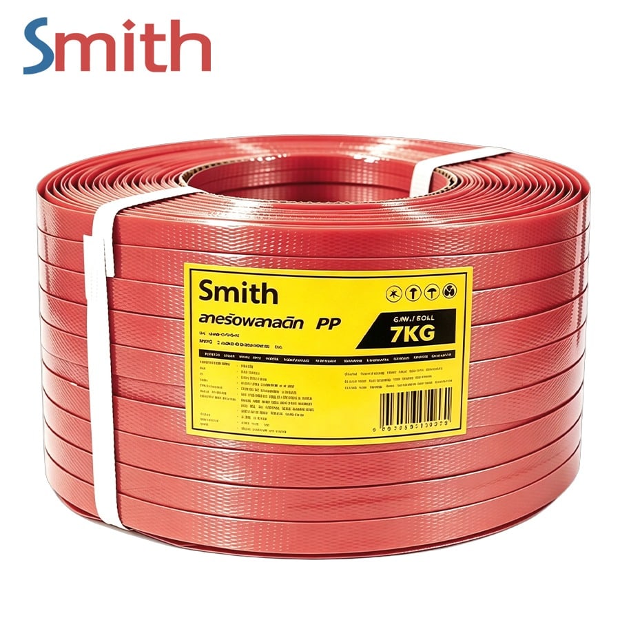SMITH สายรัดพลาสติก PP ขนาด 15MM.x7KG สีแดง
