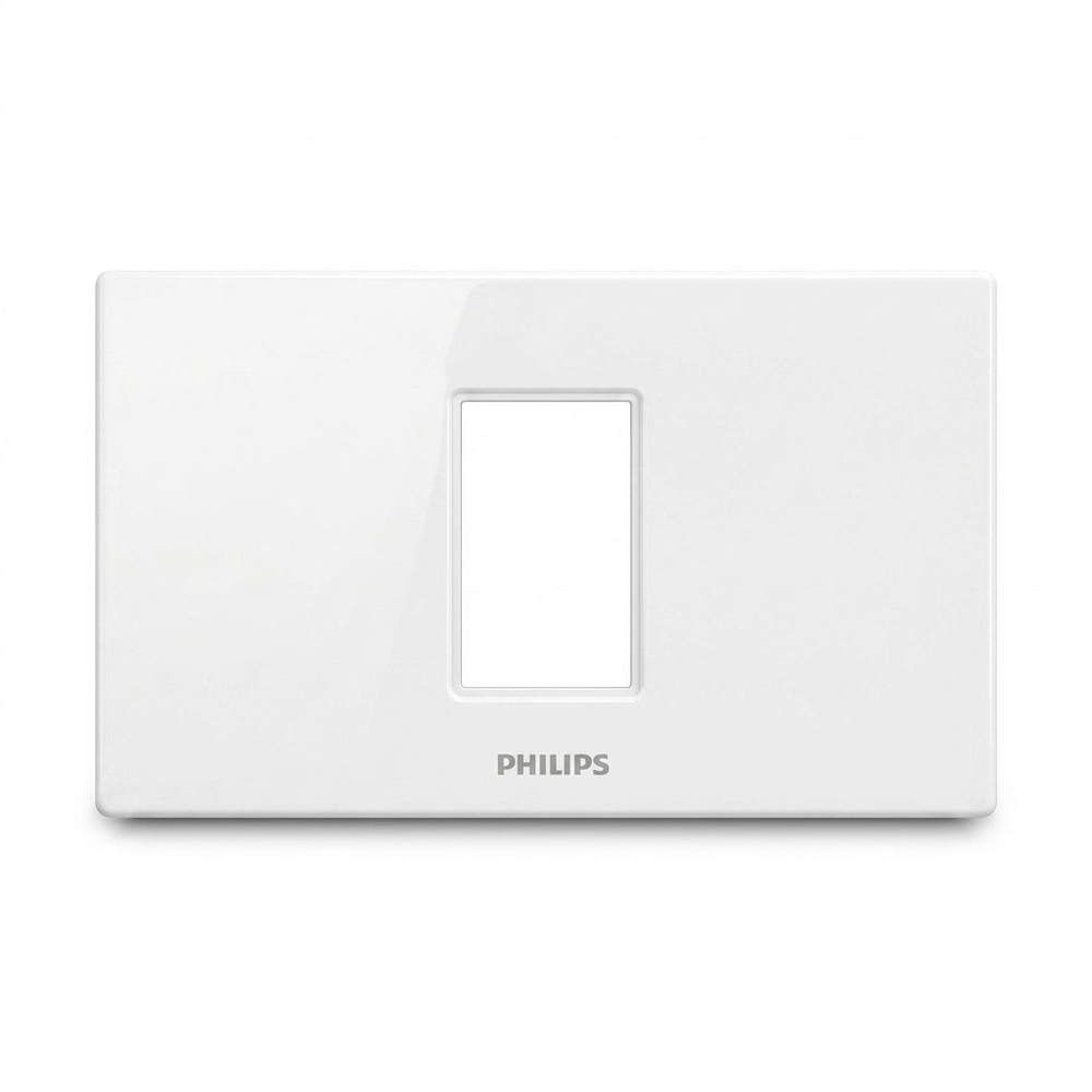 PHILIPS หน้ากาก 1 ช่อง รุ่น Leafstyle สีขาว