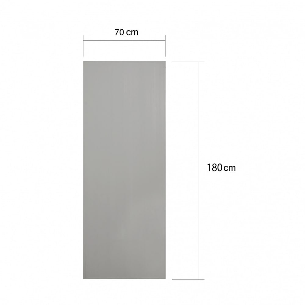 WELLINGTAN ประตูพีวีซีพร้อมวงกบบานทึบ รุ่น W1 70x180 ซม. สีเทา (ไม่เจาะลูกบิด)