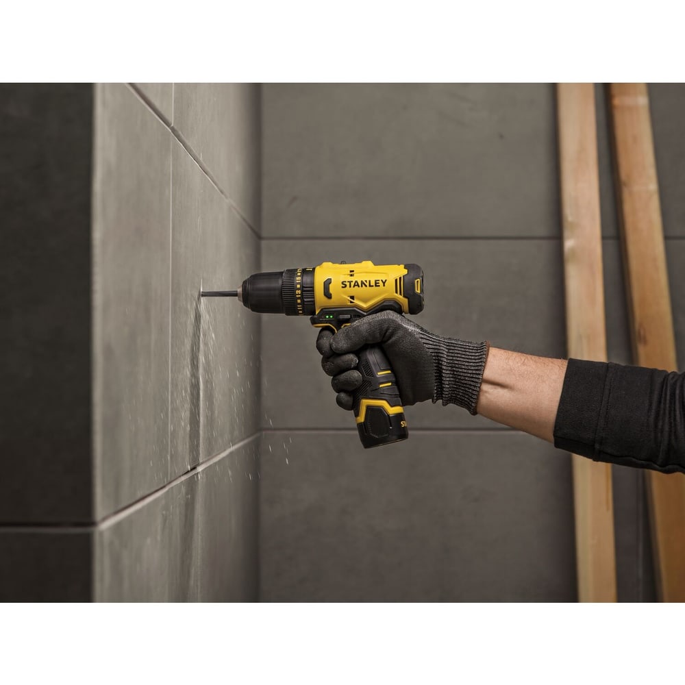 STANLEY สว่านกระแทกไร้สาย 12V Max รุ่น SCH10D2K-B1 พร้อมแบตเตอรี่ 2.0AH*2