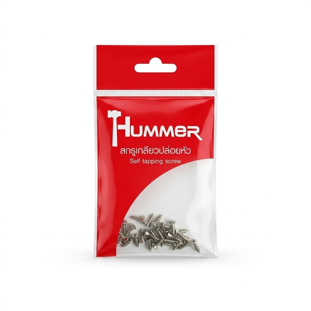 HUMMER สกรูเกลียวปล่อยหัว F-HM438 ขนาด 4x3/8" (25ตัว/แพ็ค)