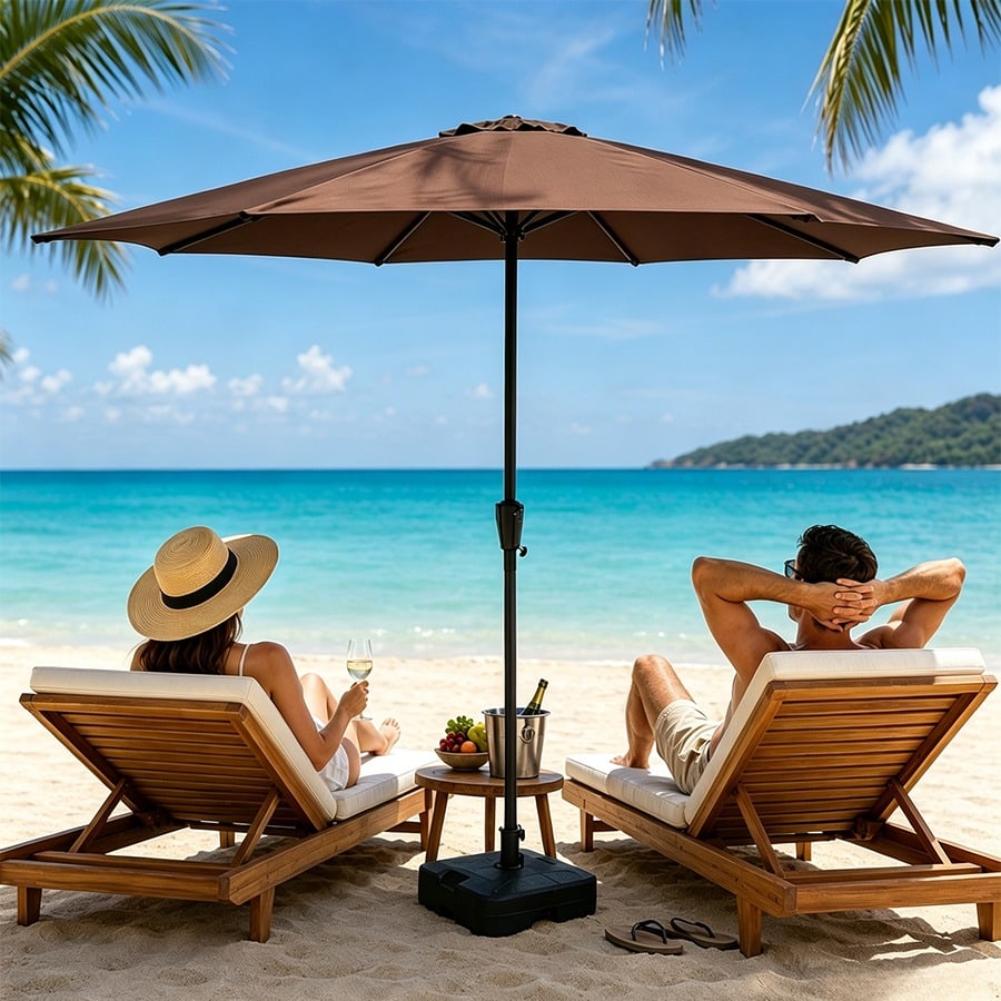 Summer Set ร่มสนาม รุ่น Lumina-C ขนาด 270×270×235 ซม. สีกาแฟ