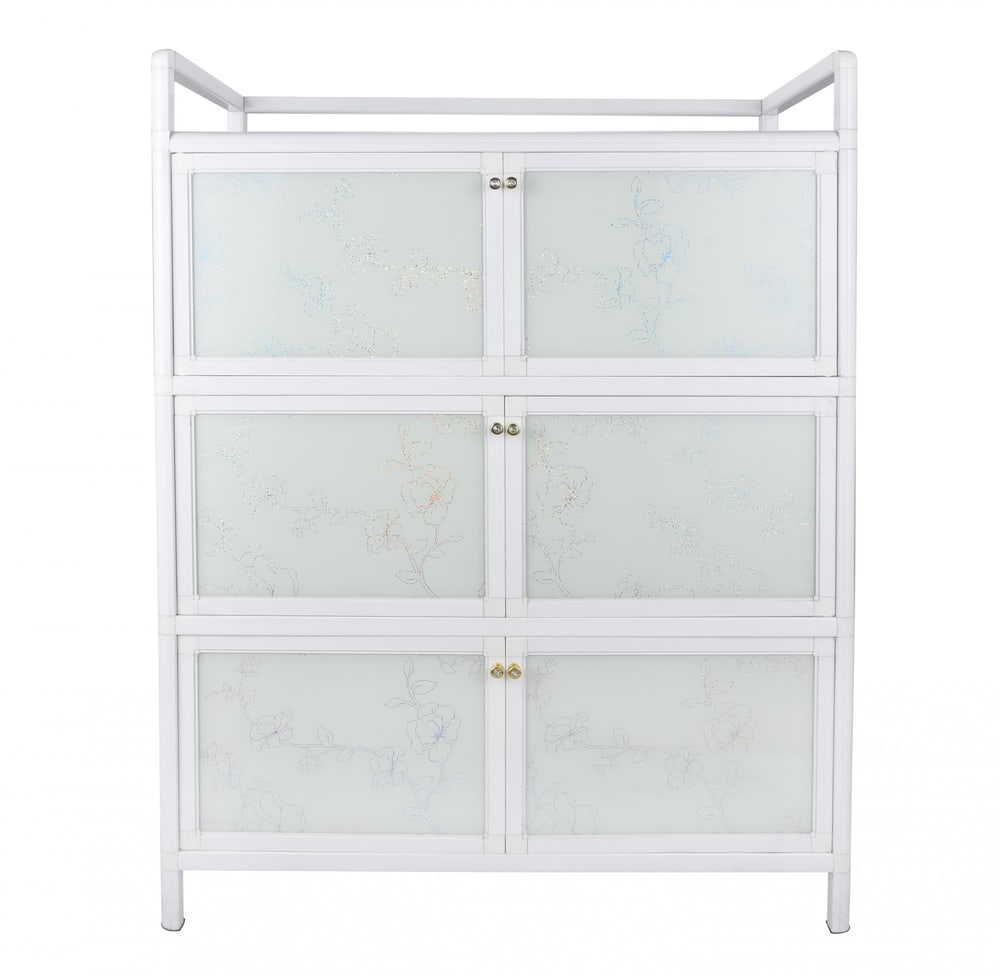 CROWN ตู้กับข้าวอลูมิเนียม 60x42x107 ซม. PQS-ST5 สีขาว