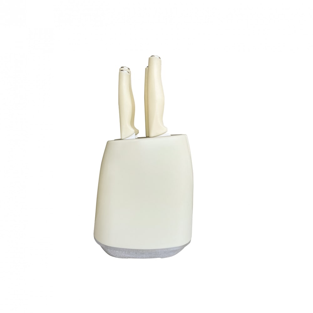 KOSCH ชุดมีดพร้อมที่เสียบ (7 ชิ้น/ชุด) LUMA สีครีม