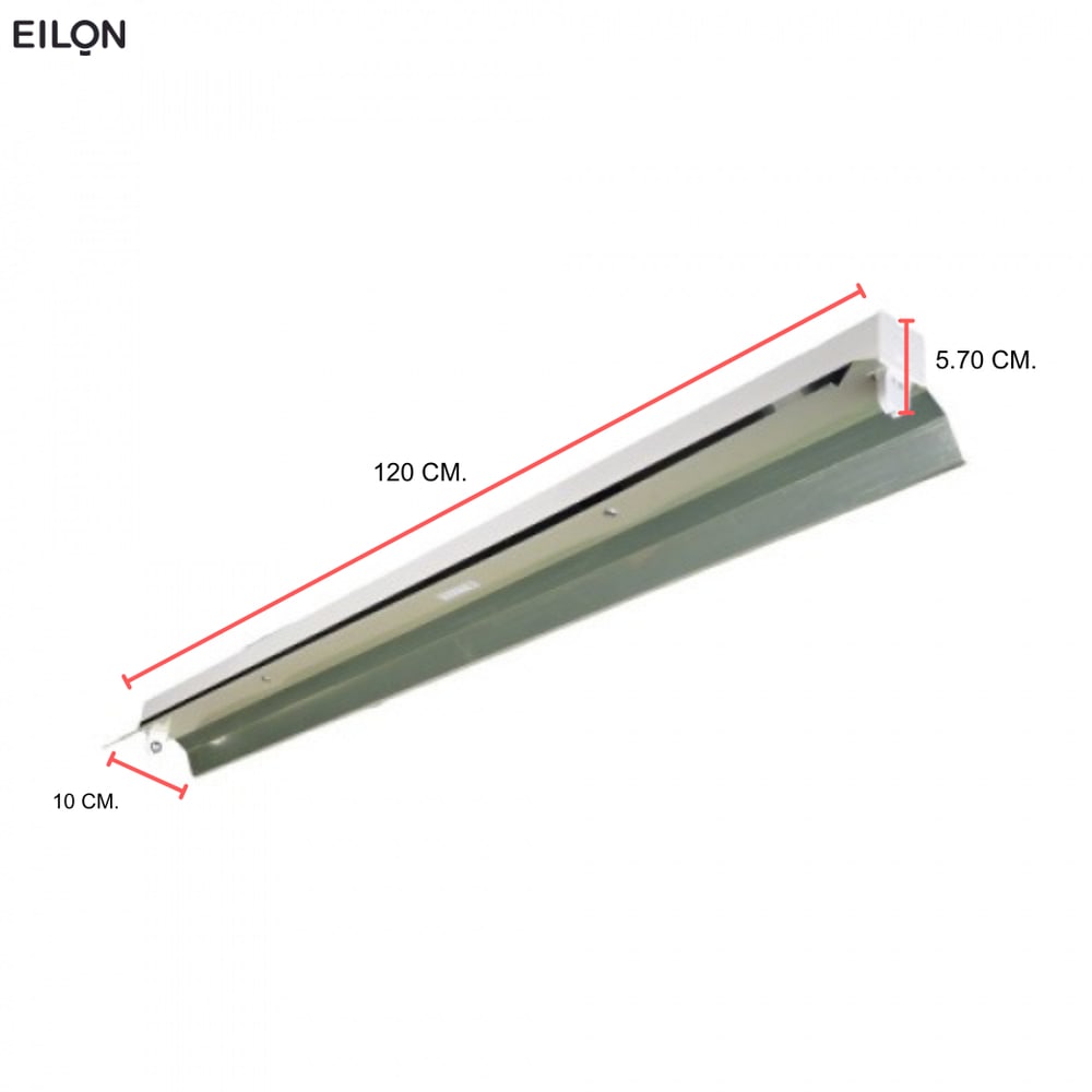 EILON โคมโรงงานพร้อมแผ่นสะท้อนแสง FOR LED-T8 DOUBLE END/OT รุ่น LIST153/MI/1L-XXLED-T8 (โคมเปล่า)