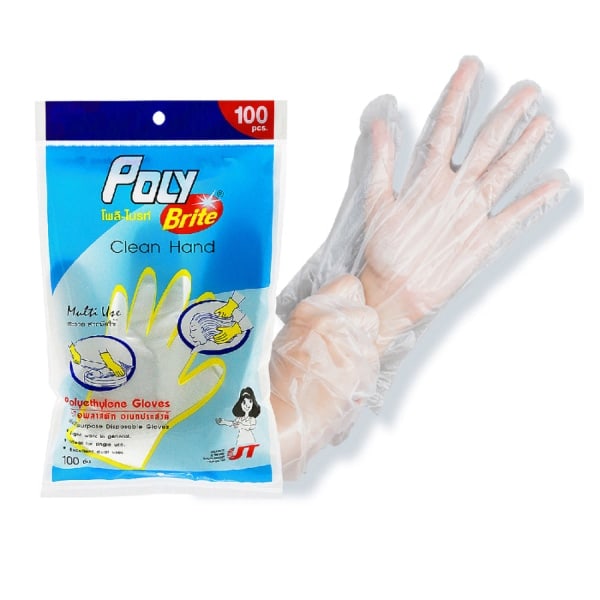 Poly-Brite ถุงมืออเนกประสงค์ HDPE รุ่น 950-023D (100ชิ้น/ซอ)ง