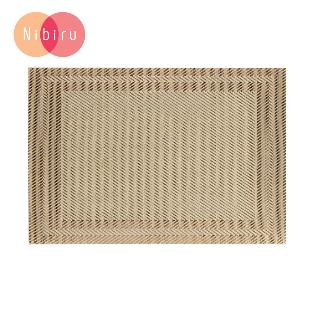 NIBIRU แผ่นรองจาน PVC 30x45ซม. SONOMI-05 สีน้ำตาล