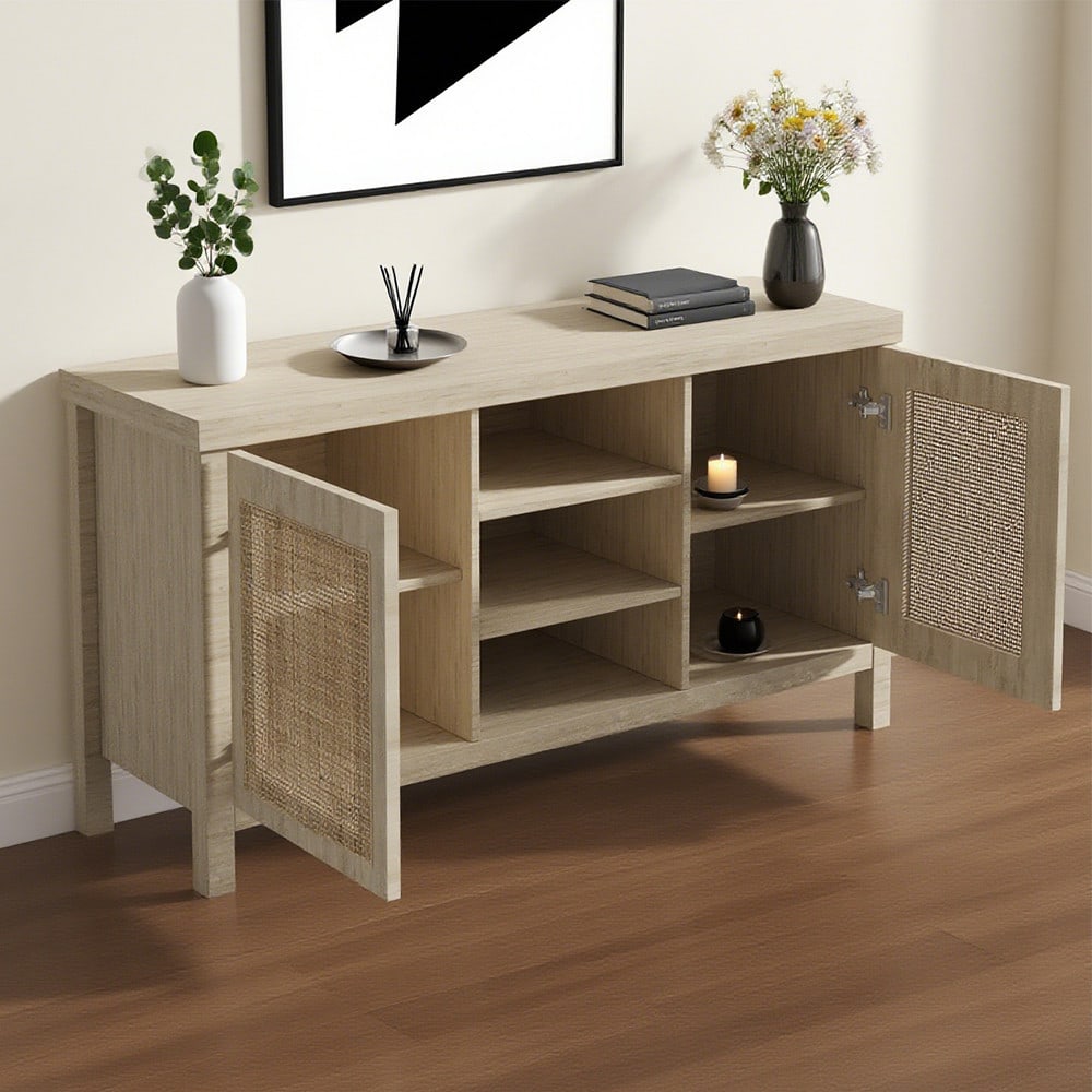 DELICATO ชั้นวางทีวี รุ่น ECHO ขนาด 40x120x62.50 ซม. สีวอลนัทอ่อน