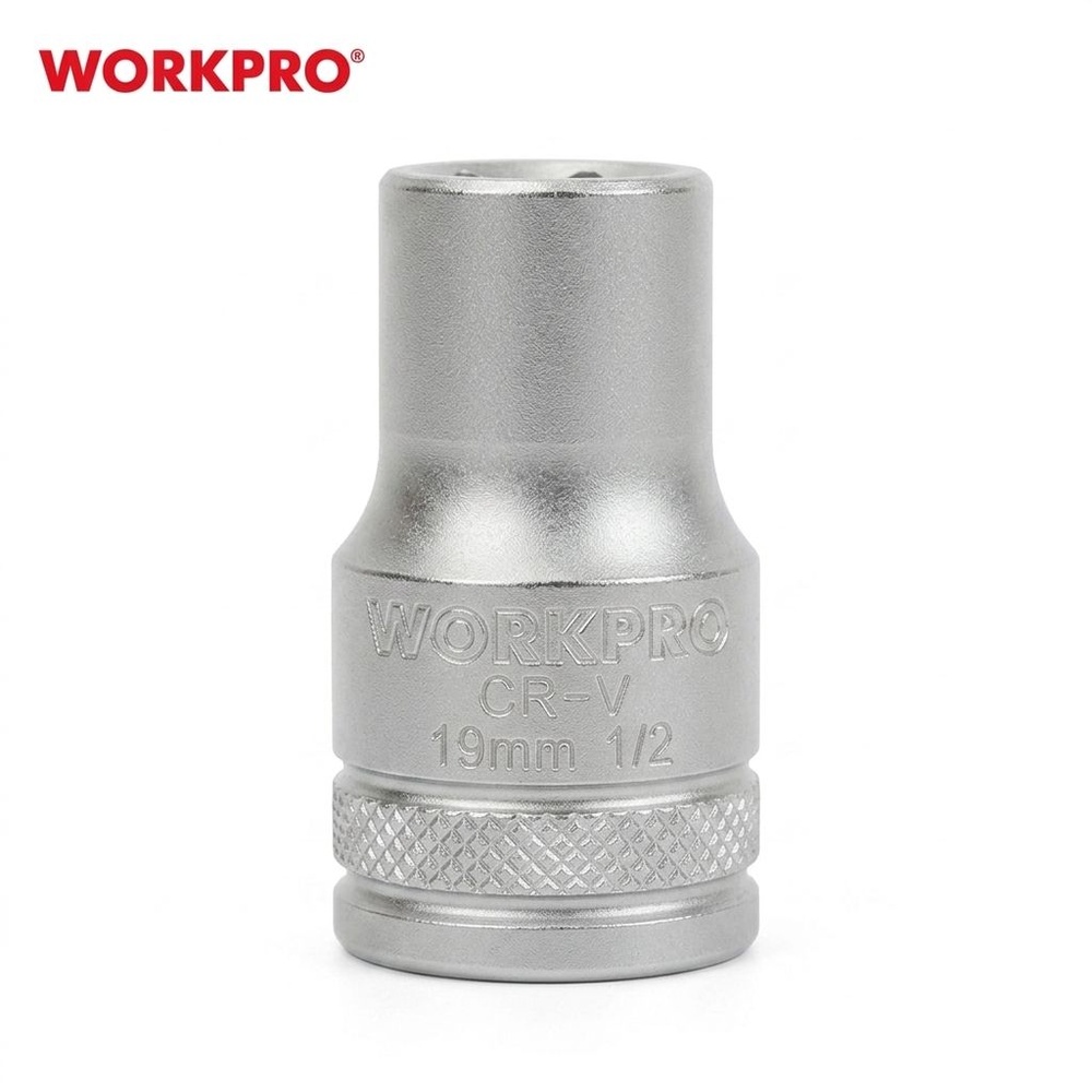 WORKPRO ลูกบ๊อกซ์สั้น 6 เหลี่ยม 19 มม. 1/2 นิ้ว WP274100