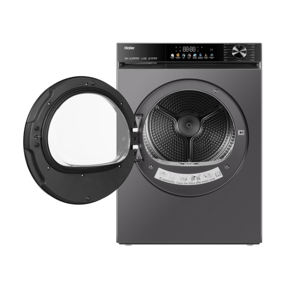HAIER เครื่องอบผ้าฝาหน้า ขนาด 10 กก. รุ่น HD100-A357S8 สีดำ