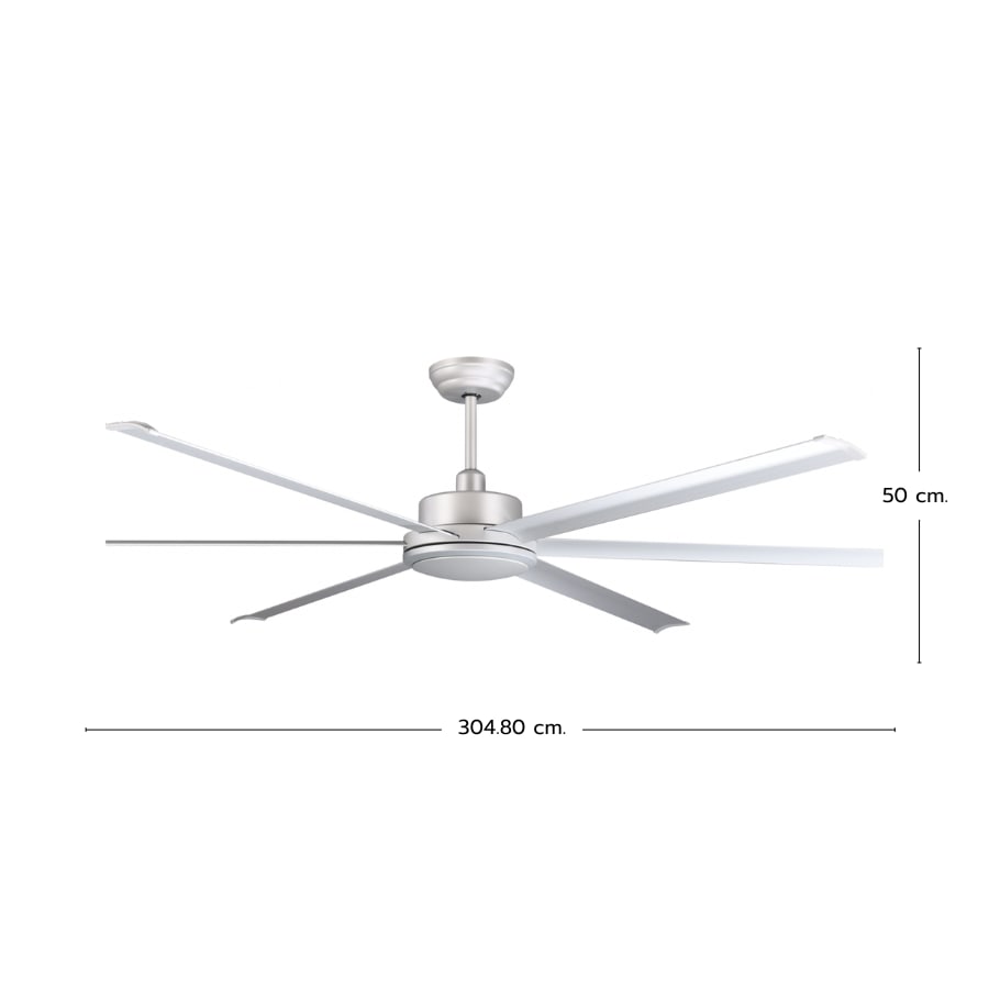 INOVA พัดลมเพดานอุตสาหกรรม ขนาด 120 นิ้ว 74w รุ่น CF56-3W สีเงิน