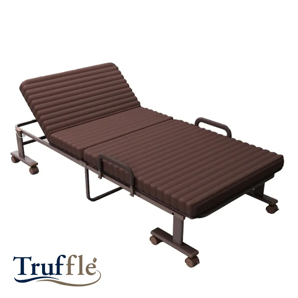 TRUFLE เตียงพับ รุ่น WAVE-02 ขนาด 90X190X30ซม.สีน้ำตาล