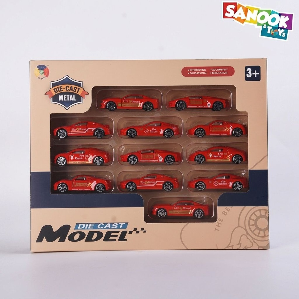 TOYS ของเล่นชุดรถแข่งสนุก คละแบบ บรรจุ 12คัน #G3388C (27.5x22x4.1ซม.)