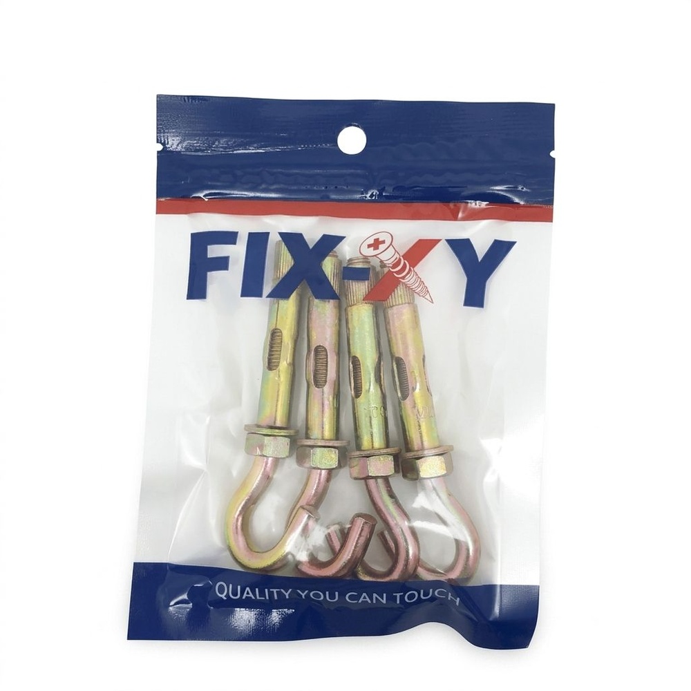 พุคตะขอเหล็ก M8 รุ่น EH-006 (4ชิ้น/แพ็ค) FIX-XY