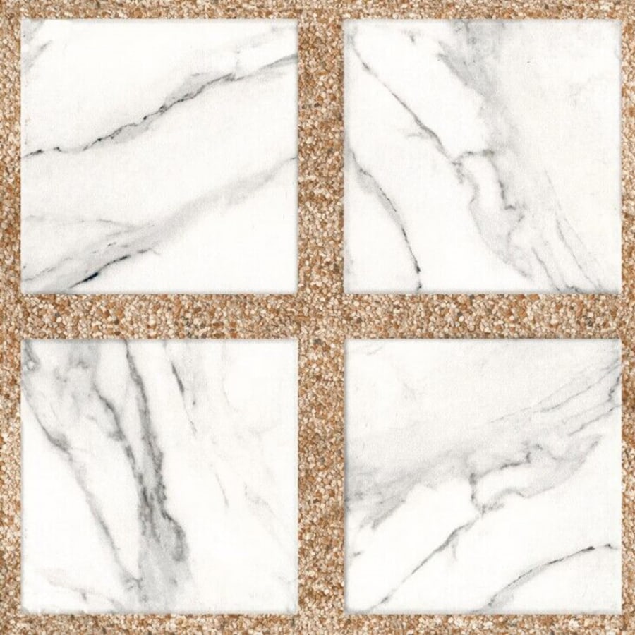 Marbella กระเบื้องเซรามิคปูพื้น 40X40 ซม. รุ่น สแควร์ อิฐ ขาว ZYM354 Matt (12P)